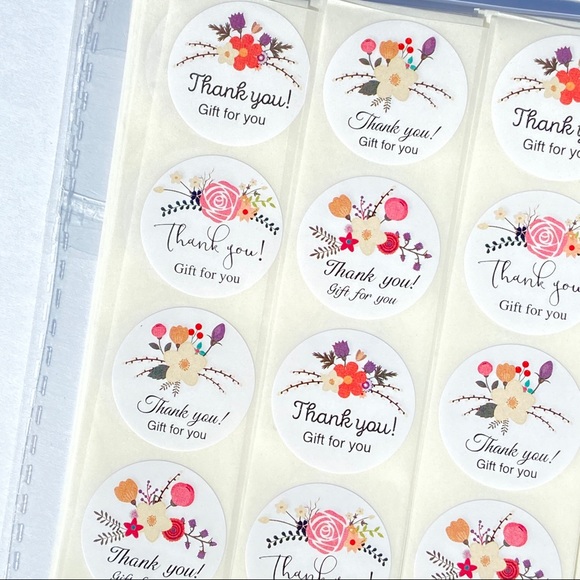 200 Gift for You Stickers. Mixed Floral Pattern Shipping Stickers. - Picture 3 of 10